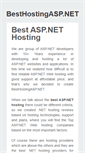 Mobile Screenshot of besthostingasp.net